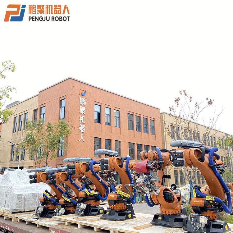 Floormounting Loading Robot met herhaalbaarheid ±0,1 mm Performance KUKA KR210 met 2700 mm Ultra-long Reach, volledig aanpasbaar aan industriële toepassingen Efficiënt slijpen en foutloos palletiseren