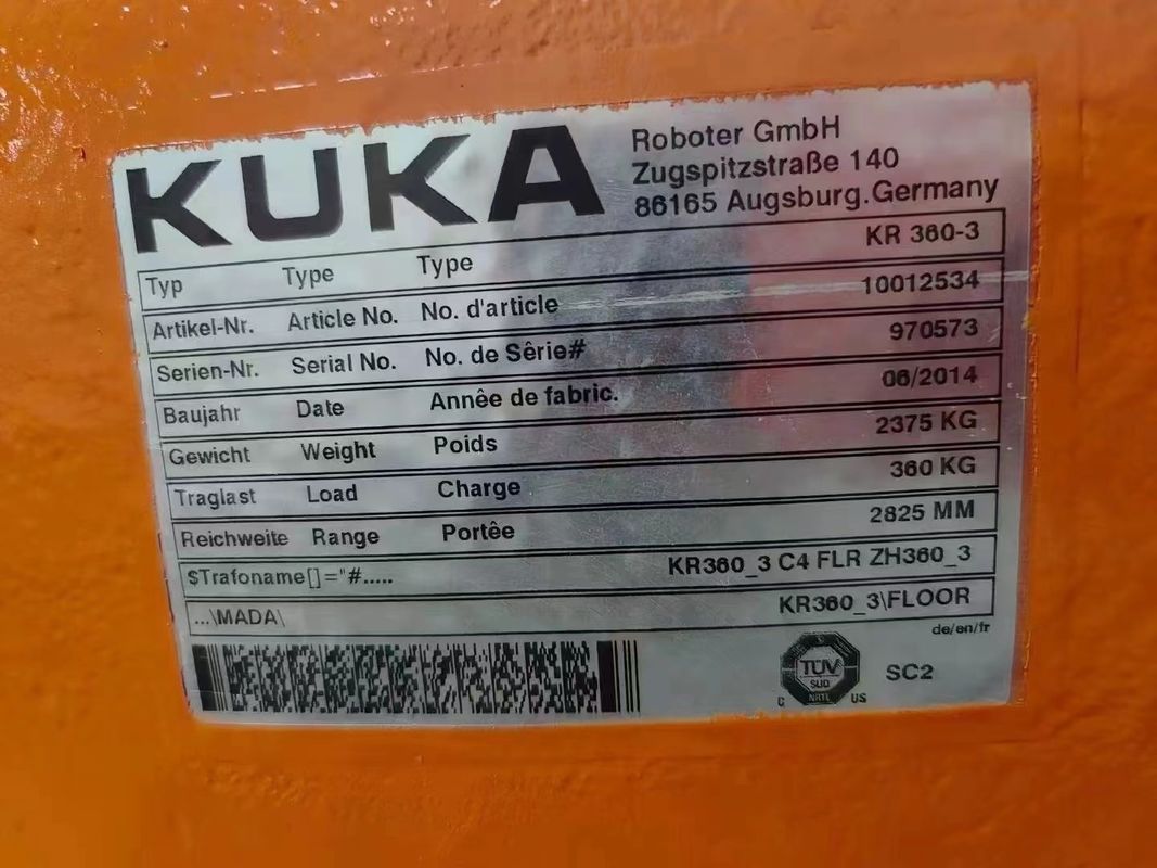 Maximaliseer uw productie met gebruikte KUKA Robots KR360-3 En KRC4 Controller ARC Welding Assembly Of Part Loading And Unloading Cutting Robot